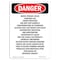 Signmission Safety Sign, OSHA Danger, 10" Height, Aluminum, Mixed Stream (Sour) Contains Gas, Portrait OS-DS-A-710-V-2401 - alternate 1